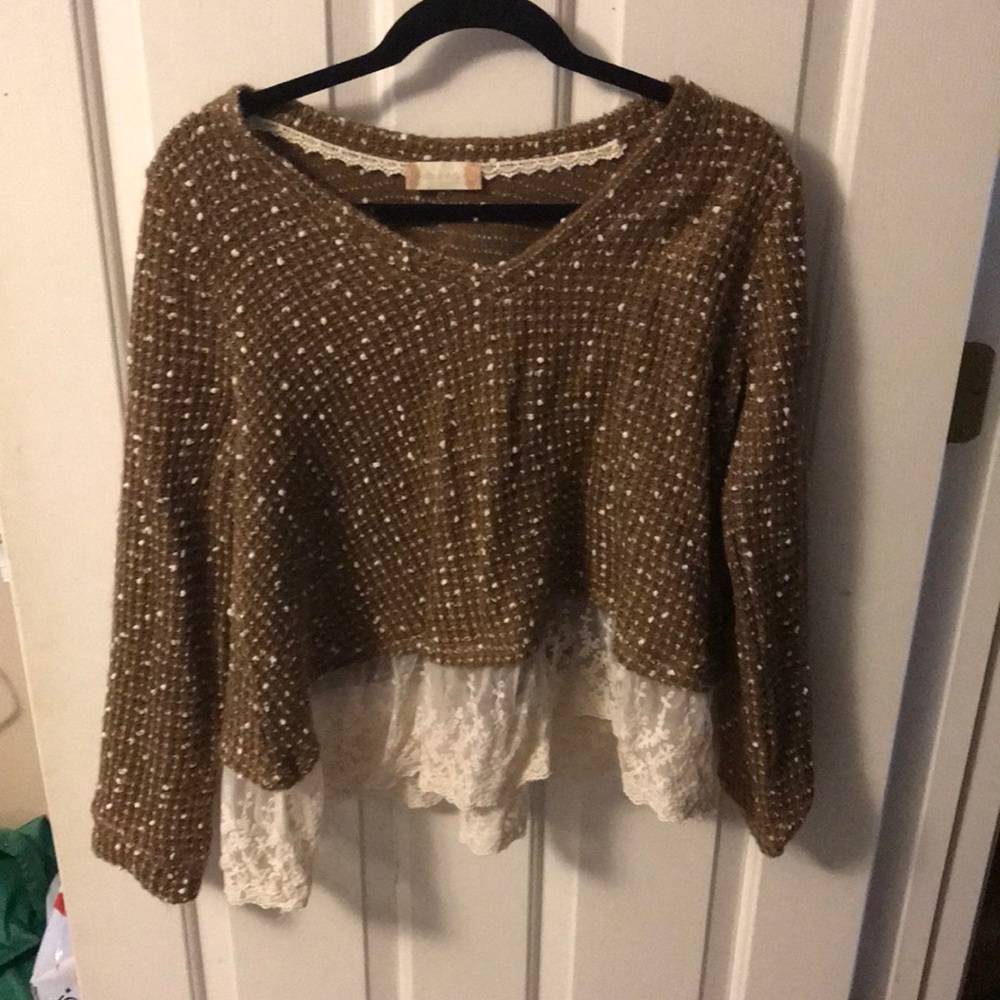 Altard State Sweater with lace